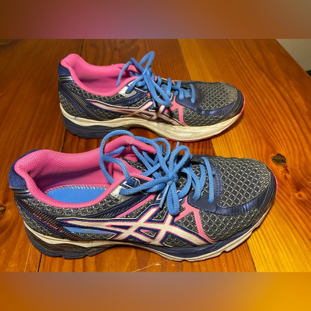Asics Womens Gel Flux 3 T664N Blue Running Shoes Sneakers Size 7